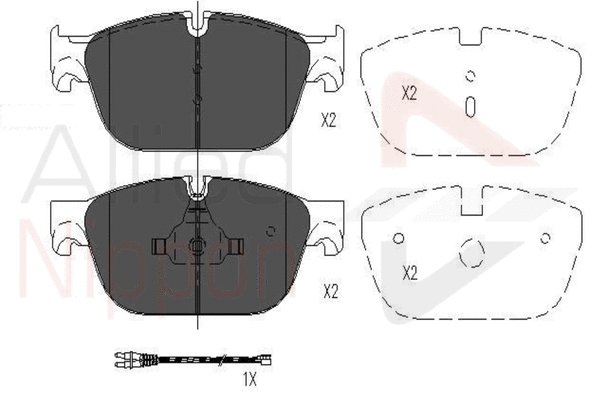 Brake Pad Set, disc brake (ADB26004)