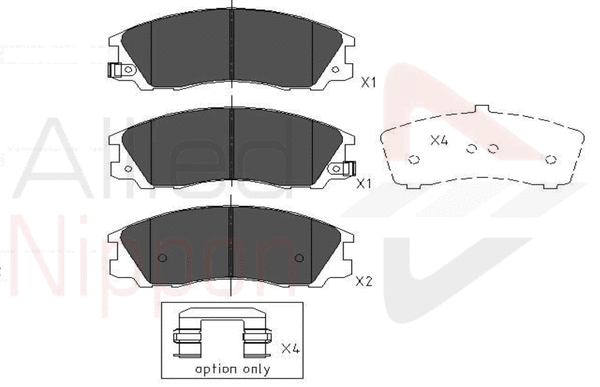 Brake Pad Set, disc brake (ADB31291)