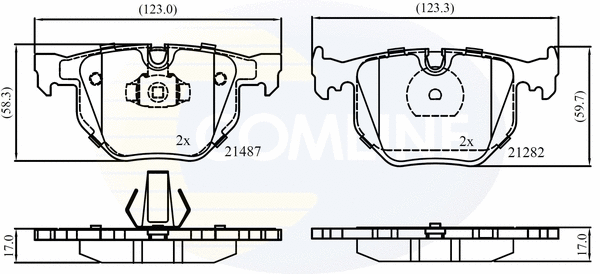 Brake Pad Set, disc brake (CBP01205)
