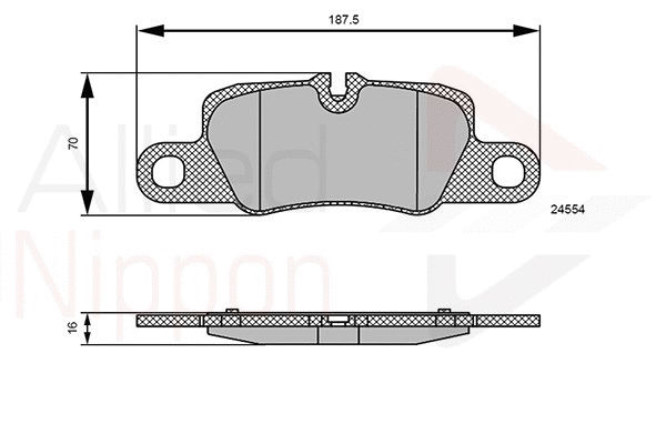 Brake Pad Set, disc brake (ADB06123)