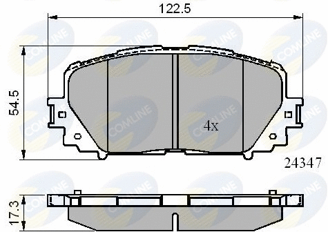 Brake Pad Set, disc brake (CBP01767)
