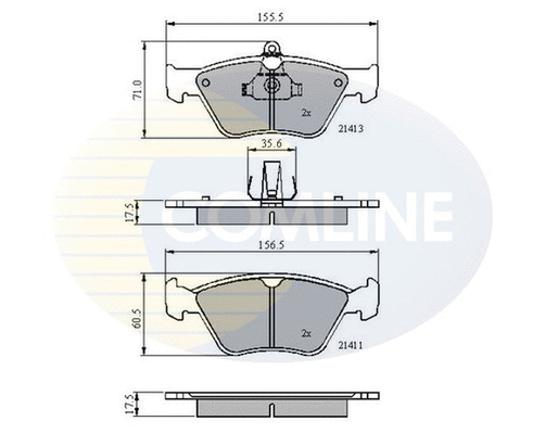 Brake Pad Set, disc brake (CBP0738)