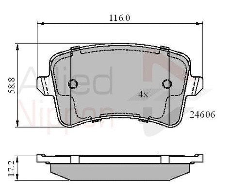 Brake Pad Set, disc brake (ADB01709)