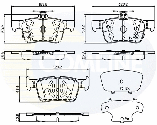 Brake Pad Set, disc brake (CBP32243)