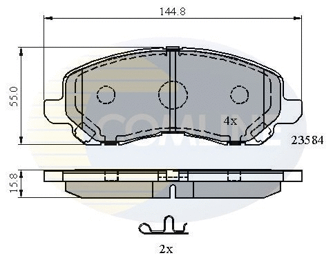 Brake Pad Set, disc brake (CBP31256)
