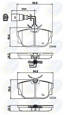 Brake Pad Set, disc brake (CBP11151)