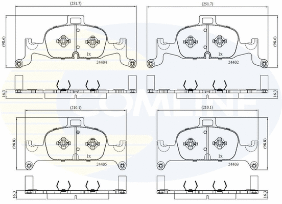 Brake Pad Set, disc brake (CBP02365)