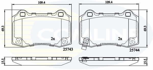 Brake Pad Set, disc brake (CBP32308)
