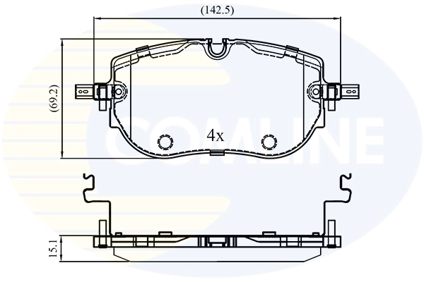 Brake Pad Set, disc brake (CBP03412)