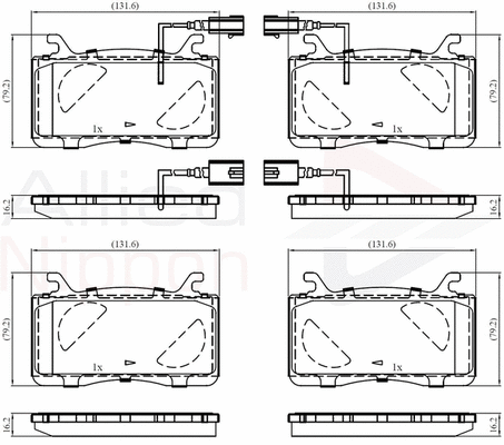 Brake Pad Set, disc brake (ADB12461)