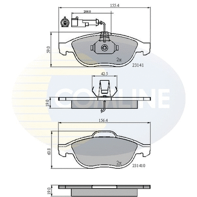 Brake Pad Set, disc brake (CBP1856)