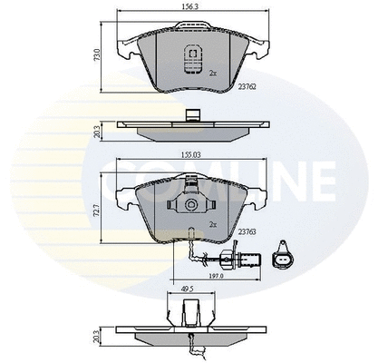 Brake Pad Set, disc brake (CBP11200)