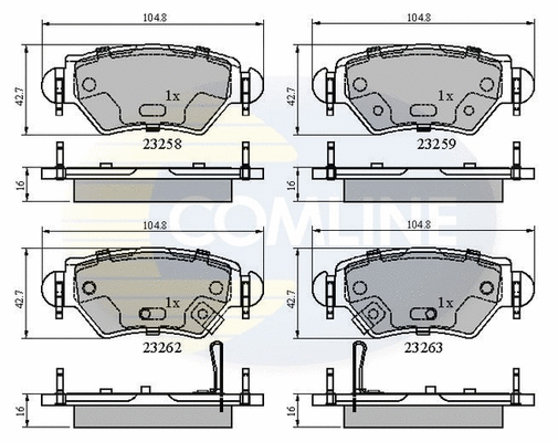 Brake Pad Set, disc brake (CBP31504)