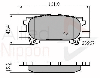 Brake Pad Set, disc brake (ADB01279)