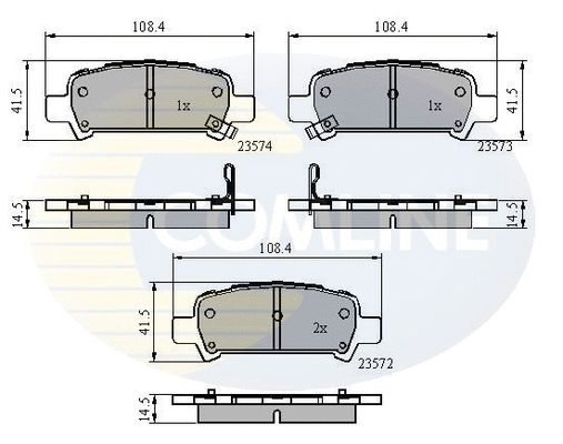 Brake Pad Set, disc brake (CBP3882)