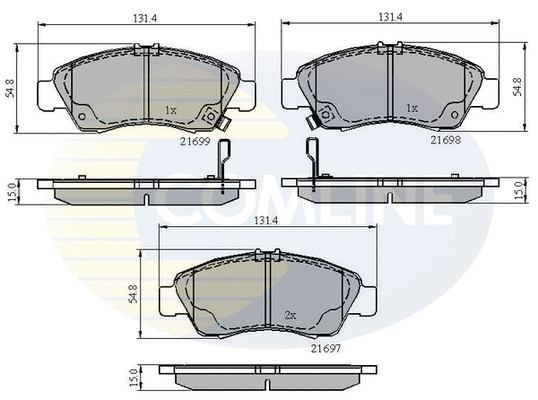 Brake Pad Set, disc brake (CBP3556)