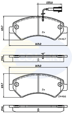 Brake Pad Set, disc brake (CBP12247)