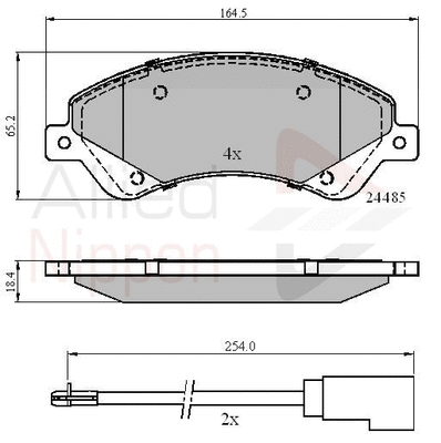 Brake Pad Set, disc brake (ADB21511)