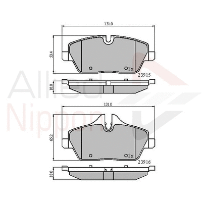 Brake Pad Set, disc brake (ADB01531)