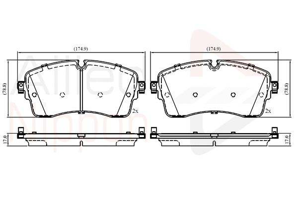 Brake Pad Set, disc brake (ADB02761)