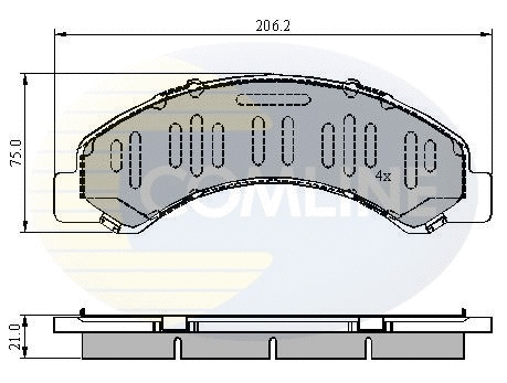 Brake Pad Set, disc brake (CBP3918)