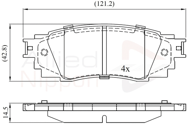 Brake Pad Set, disc brake (ADB02430)