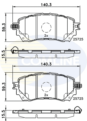 Brake Pad Set, disc brake (CBP32237)