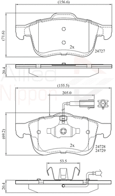 Brake Pad Set, disc brake (ADB12032)