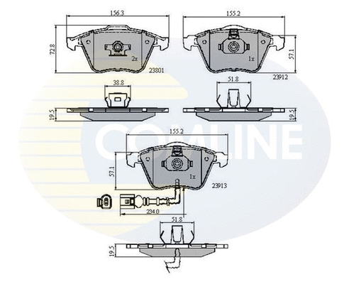 Brake Pad Set, disc brake (CBP11628)