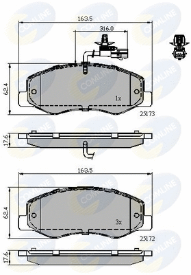 Brake Pad Set, disc brake (CBP12108)