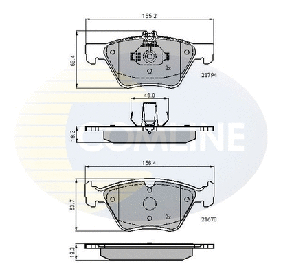 Brake Pad Set, disc brake (CBP0913)