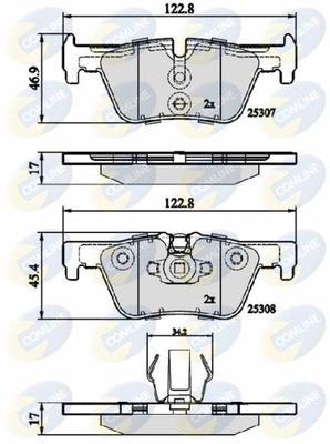 Brake Pad Set, disc brake (CBP02131)