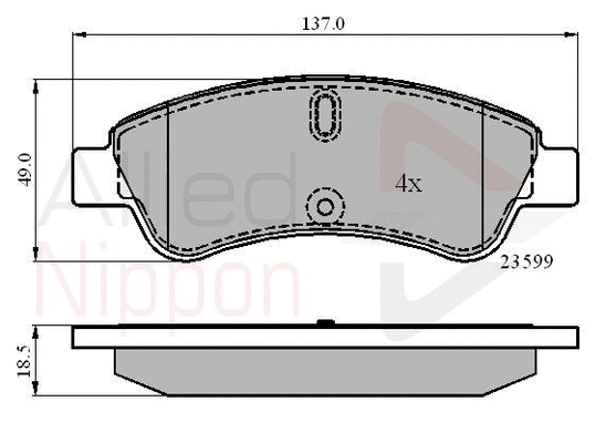 Brake Pad Set, disc brake (ADB01033)
