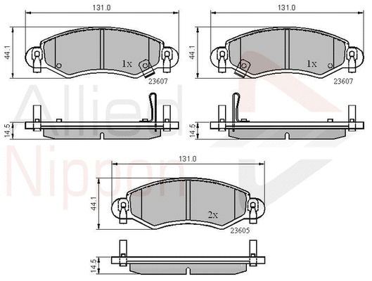 Brake Pad Set, disc brake (ADB3893)