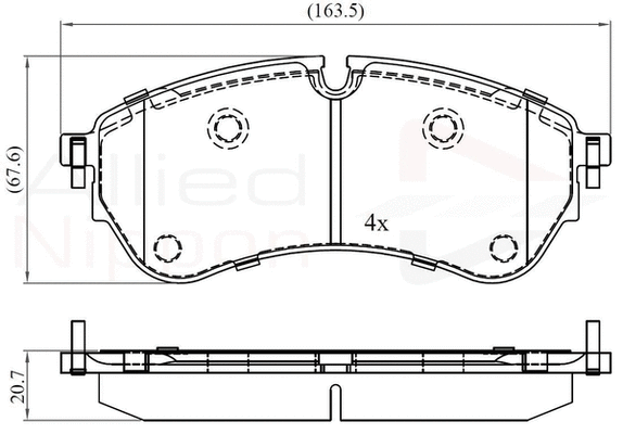 Brake Pad Set, disc brake (ADB02388)