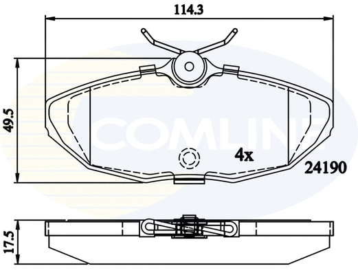 Brake Pad Set, disc brake (CBP02289)