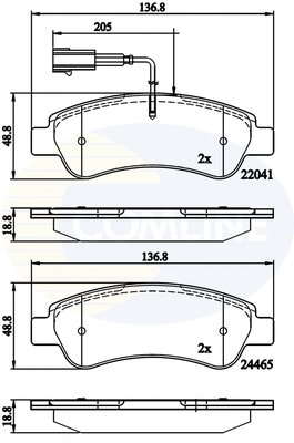 Brake Pad Set, disc brake (CBP11604)