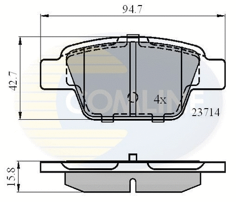 Brake Pad Set, disc brake (CBP01039)