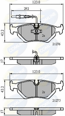 Brake Pad Set, disc brake (CBP21002)