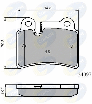 Brake Pad Set, disc brake (CBP01728)