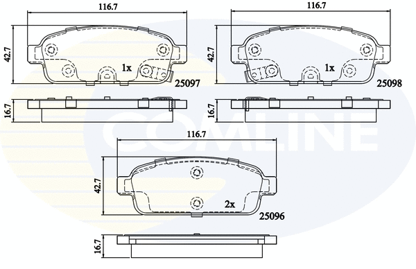 Brake Pad Set, disc brake (CBP32024)