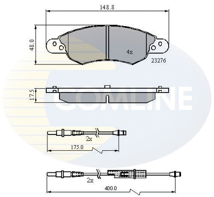 Brake Pad Set, disc brake (CBP21119)