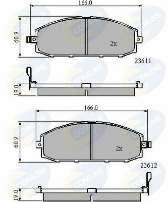 Brake Pad Set, disc brake (CBP3777)