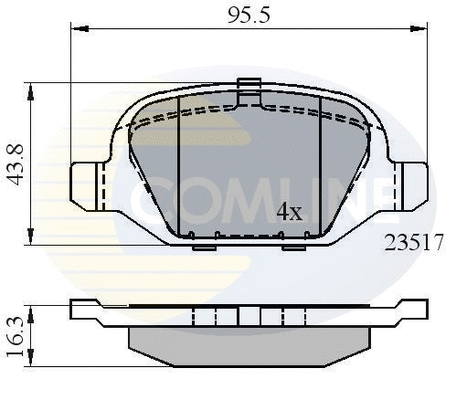 Brake Pad Set, disc brake (CBP01559)