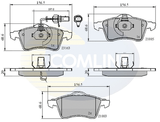 Brake Pad Set, disc brake (CBP1852)
