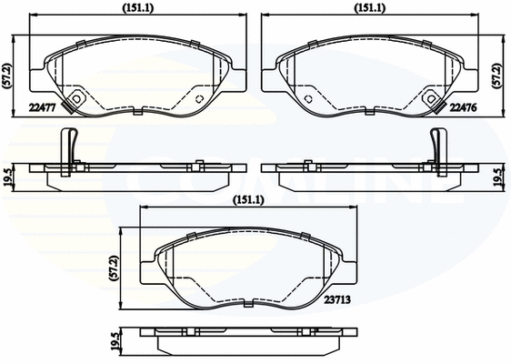 Brake Pad Set, disc brake (CBP32213)