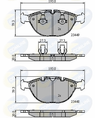 Brake Pad Set, disc brake (CBP01609)