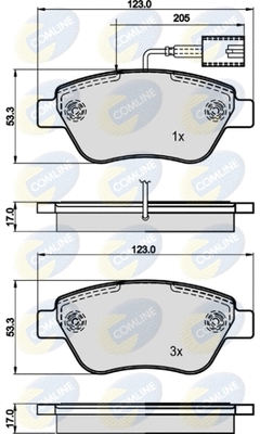 Brake Pad Set, disc brake (CBP11535)