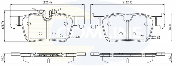 Brake Pad Set, disc brake (CBP02375)