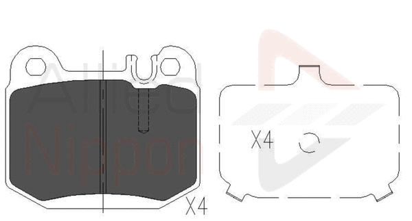 Brake Pad Set, disc brake (ADB06025)